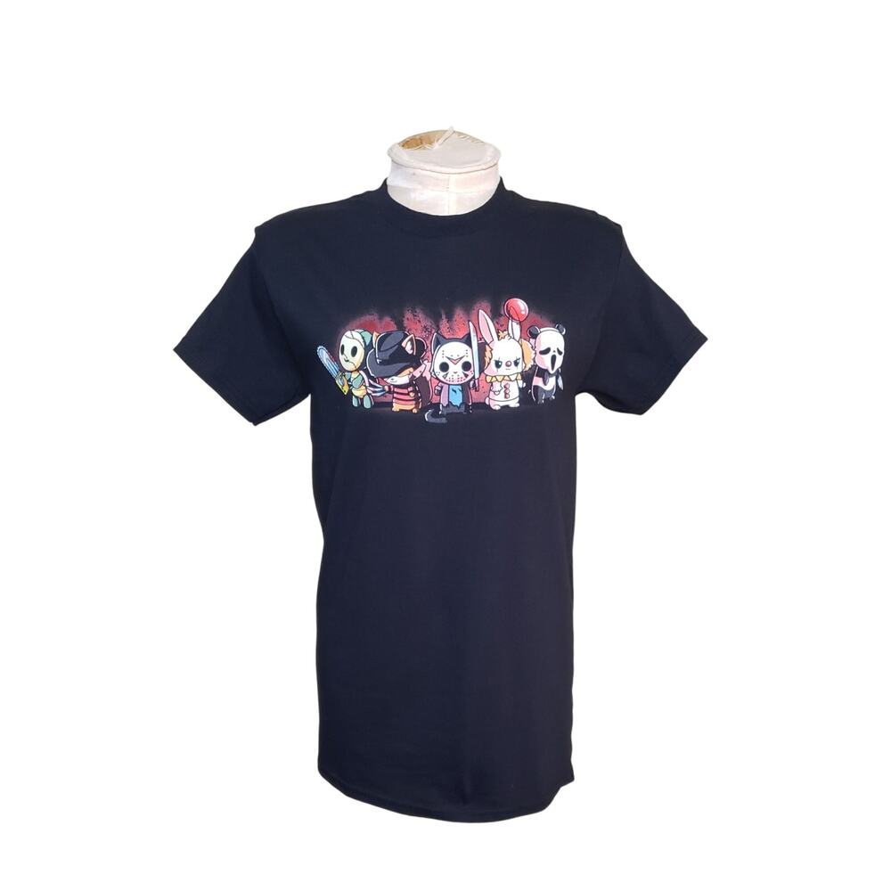 Tee Turtle horror crew IT Freddy Jason scream Halloween Size S Tshirt‎